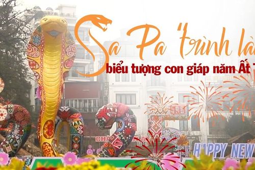 Sa Pa 'trình làng' biểu tượng con giáp năm Ất Tỵ