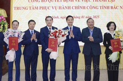 Công bố quyết định thành lập, bổ nhiệm nhân sự lãnh đạo Trung tâm Phục vụ Hành chính công tỉnh Bắc Ninh