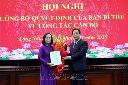 Bà Đoàn Thị Hậu giữ chức Phó Bí thư Thường trực Tỉnh ủy Lạng Sơn