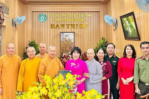 BR-VT: Lãnh đạo các cơ quan TP.Vũng Tàu thăm, chúc Tết chư tôn đức Ban Trị sự Phật giáo Thành phố