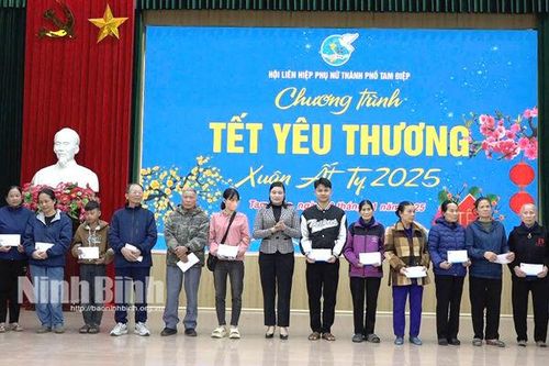 Hội LHPN thành phố Tam Điệp tổ chức Chương trình 'Tết yêu thương - Xuân Ất Tỵ năm 2025