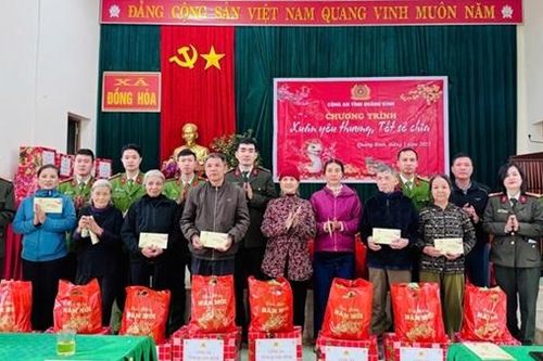 Công an Quảng Bình lan tỏa Xuân ấm áp, Tết yêu thương