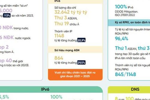 Việt Nam đứng thứ 2 ASEAN về tỷ lệ sử dụng địa chỉ Internet IPv6