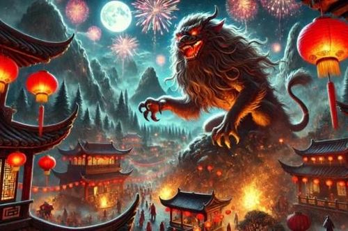 Truyền kỳ ác thú thần thoại xuất hiện đêm giao thừa