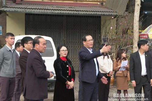 Kiểm tra công tác trang trí, chỉnh trang đô thị chuẩn bị tổ chức Lễ hội Hoa đào Xứ Lạng và các hoạt động mừng Đảng, mừng Xuân Ất Tỵ 2025