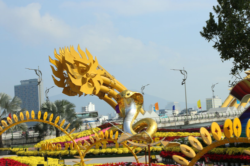 Đường phố Đà Nẵng rực rỡ sắc Xuân