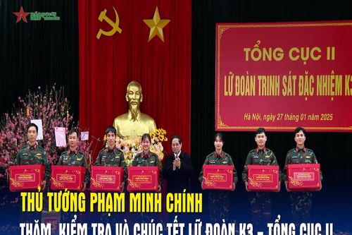 Thủ tướng Phạm Minh Chính thăm, kiểm tra và chúc Tết Lữ đoàn K3 - Tổng cục II
