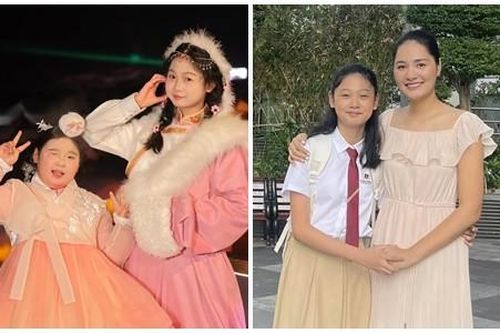 Hai con gái lai Trung Quốc đáng yêu của Hoa hậu Hương Giang