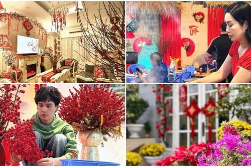 Mê mẩn ngắm biệt thự của NSND Trịnh Kim Chi, hoa hậu Đỗ Thị Hà ngày Tết