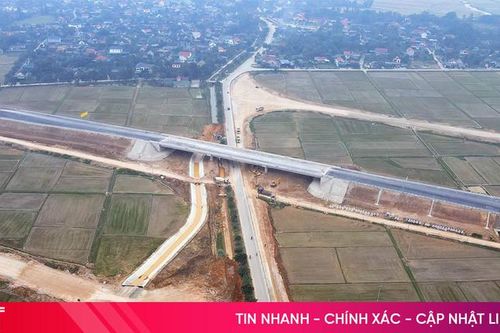 Hình hài nút giao kết nối cao tốc Bắc - Nam với Can Lộc
