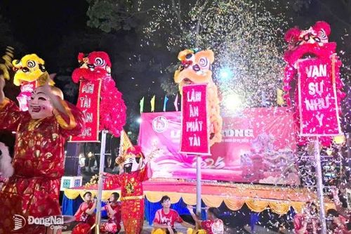 4 đội tham gia Hội diễn lân - sư - rồng thành phố Biên Hòa mừng Đảng, mừng Xuân Ất Tỵ 2025