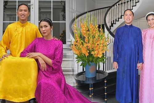 Vợ chồng Tăng Thanh Hà - Louis Nguyễn diện áo dài Tết: Luôn tối giản nhưng khí chất hào môn tỏa ra khó sánh