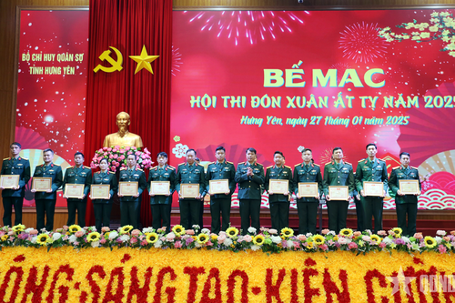 Bộ CHQS tỉnh Hưng Yên tổ chức Hội thi đón Xuân Ất Tỵ 2025