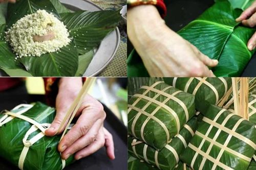 Cách gói bánh chưng vuông vắn không cần khuôn