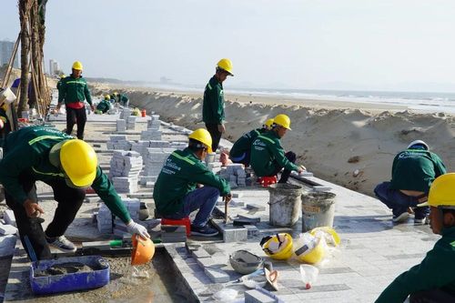 Xuyên tết thi công bãi biển đẹp nhất Vũng Tàu
