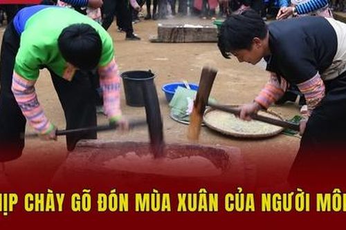 Nhịp chày gõ đón mùa xuân của người Mông