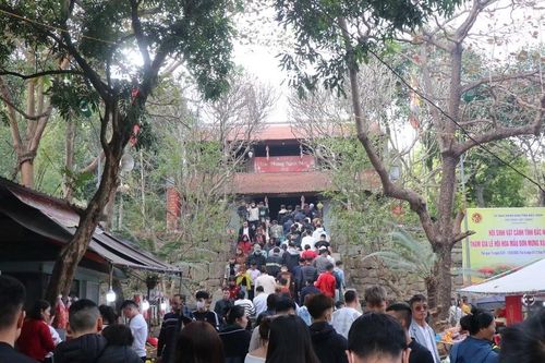 Du khách tấp nập trẩy hội chùa Phật Tích đầu năm mới