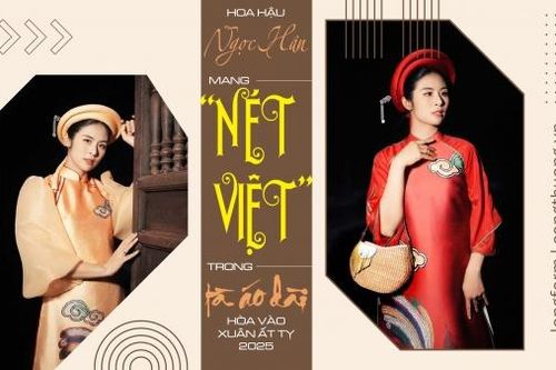 'Nét Việt' trong tà áo dài ngày xuân Ất Tỵ 2025