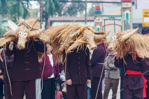 Độc đáo lễ hội trâu bò rơm rạ ở Vĩnh Phúc
