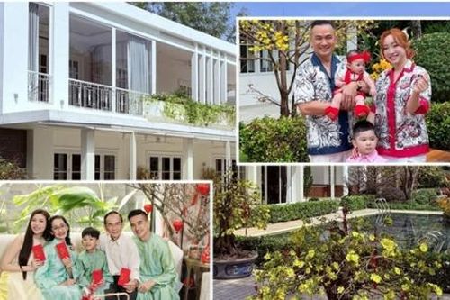 Chi Bảo, Lương Thế Thành khoe không gian sống đẹp như resort, ngập sắc xuân