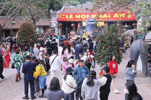 Tấp nập người dân, du khách đến đền Trần chiêm bái, du Xuân