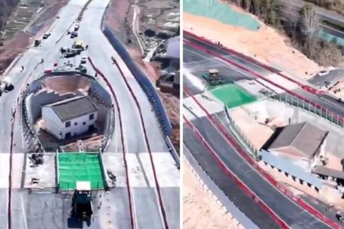 'Soi' ngôi nhà nằm giữa cao tốc vì gia chủ quyết không di dời