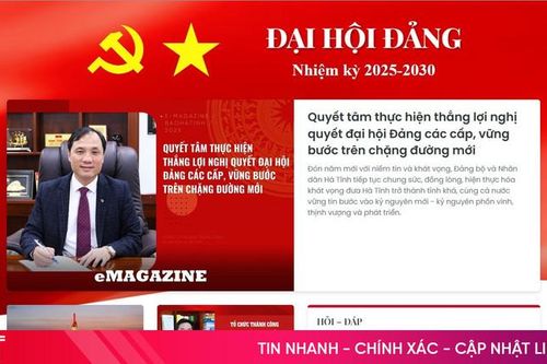 Chuyên trang đặc biệt của Báo Hà Tĩnh về Đại hội Đảng