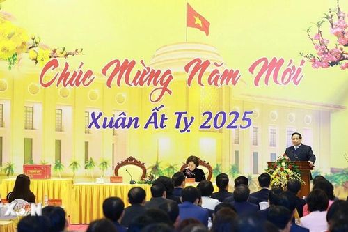 Thủ tướng Phạm Minh Chính chúc Tết năm mới Ất Tỵ ngành ngân hàng
