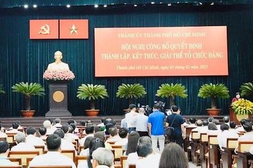 Thành lập Đảng bộ các cơ quan Đảng TPHCM trực thuộc Thành ủy TPHCM