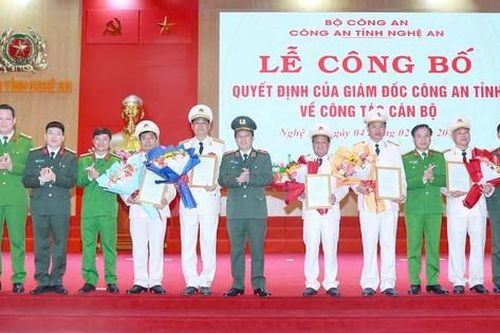 5 đại tá, thượng tá công an Nghệ An xin nghỉ hưu trước tuổi
