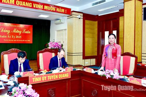 Thường trực Tỉnh ủy Tuyên Quang dự gặp mặt đầu Xuân Ất Tỵ 2025 với Văn phòng Tỉnh ủy