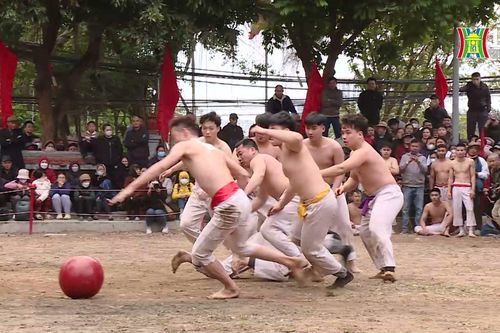 Hội vật cầu kịch tính ở làng Thúy Lĩnh