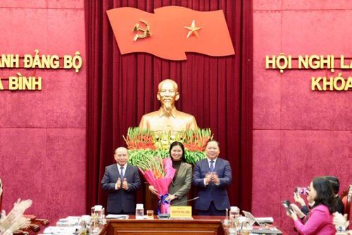 Đồng chí Bùi Thị Minh được bầu giữ chức Phó Bí thư Tỉnh ủy Hòa Bình
