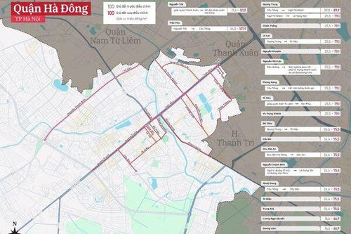 Những tuyến đường đắt đỏ nhất quận Hà Đông, TP Hà Nội