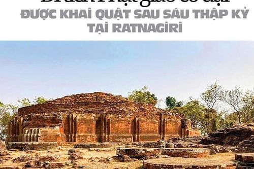 Di tích Phật giáo cổ đại được khai quật sau sáu thập kỷ tại Ratnagiri