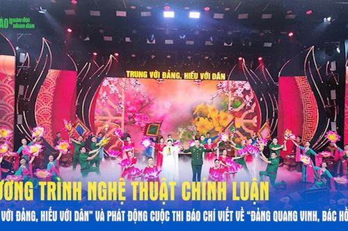 Chương trình nghệ thuật chính luận 'Trung với Đảng, hiếu với dân' và phát động Cuộc thi Báo chí viết về 'Đảng quang vinh, Bác Hồ vĩ đại'