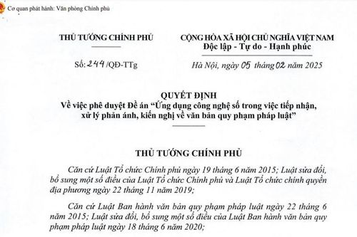 Ứng dụng công nghệ số trong việc tiếp nhận, xử lý phản ánh, kiến nghị về văn bản quy phạm pháp luật