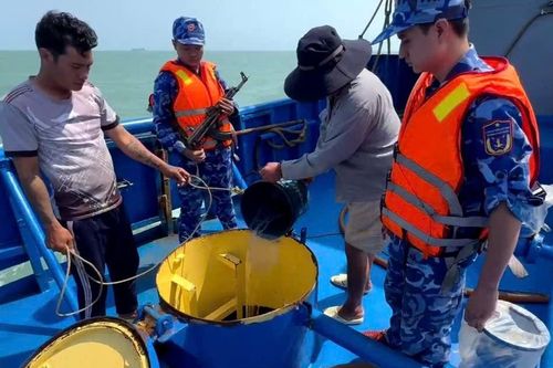 BTL Vùng Cảnh sát biển 4 bắt giữ tàu vận chuyển khoảng 100 nghìn lít dầu DO trái phép