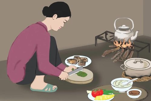 Góc bếp, hiên nhà