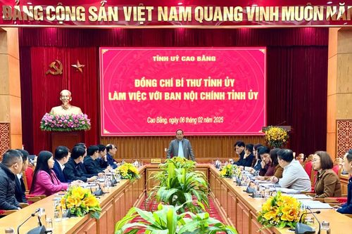 Bí thư Tỉnh ủy Quản Minh Cường làm việc với Ban Nội chính và Ủy ban Kiểm tra Tỉnh ủy