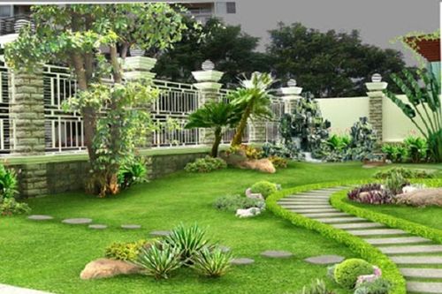 Hướng dẫn cách bố trí cây cảnh trong sân vườn biệt thự