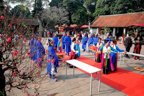 Sắc xuân ở Văn Miếu - Quốc Tử Giám