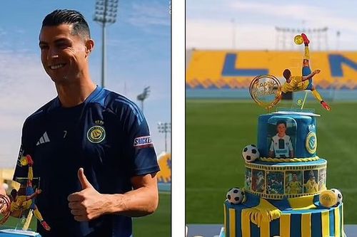 Chiếc bánh đặc biệt và tiệc sinh nhật 40 đơn giản nhưng đầy ắp tình yêu của Ronaldo