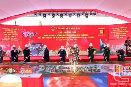Bộ Tổng Tham mưu khởi công xây dựng 2 trường học tại huyện Định Hóa