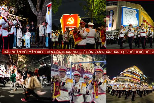 Cận cảnh màn trình diễn ấn tượng của Đoàn Nghi lễ Công an Nhân dân tại Hà Nội