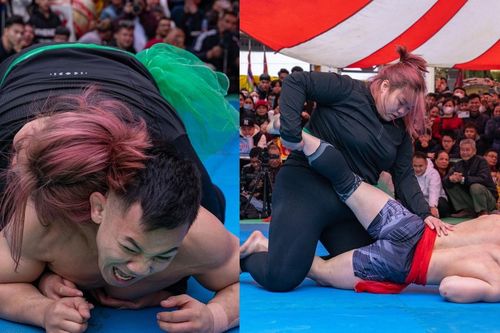 Dự hội làng, nhà vô địch Jiujitsu thế giới của Việt Nam thất thủ trước đô vật nữ 130 kg đầy sức mạnh