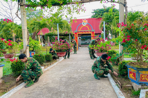 Xây dựng cảnh quan đơn vị sáng-xanh-sạch-đẹp