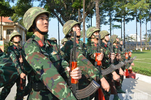 Lực lượng vũ trang TP Hồ Chí Minh chuẩn bị lễ ra quân huấn luyện