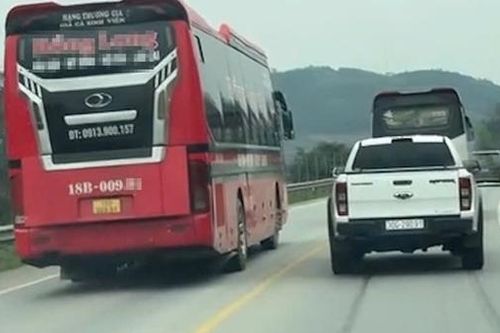 Xử phạt tài xế xe khách vượt ẩu trên cao tốc