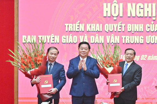 Ban Tuyên giáo và Dân vận Trung ương triển khai các quyết định về công tác cán bộ